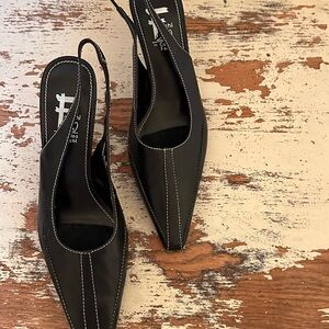 Fiorucci pointed toe slingback heels